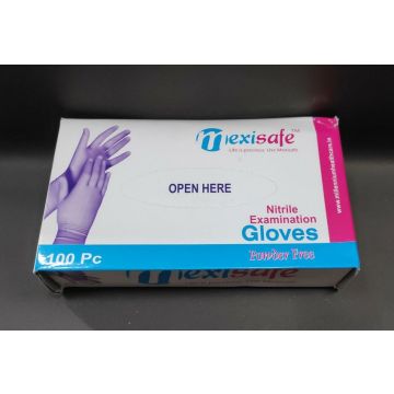 Powder Free Nitrile Examination Gloves (Medium)-Box of 100