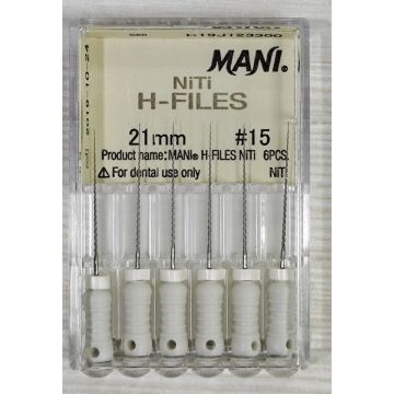 Mani H-Files NiTi - 6's Pack