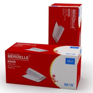 Meril Absorbable Oxidized Regenerated Cellulose Woven Hemostat - 12's Pack