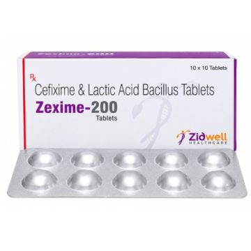 Zexime 200 mg Tablet - Strip of 10