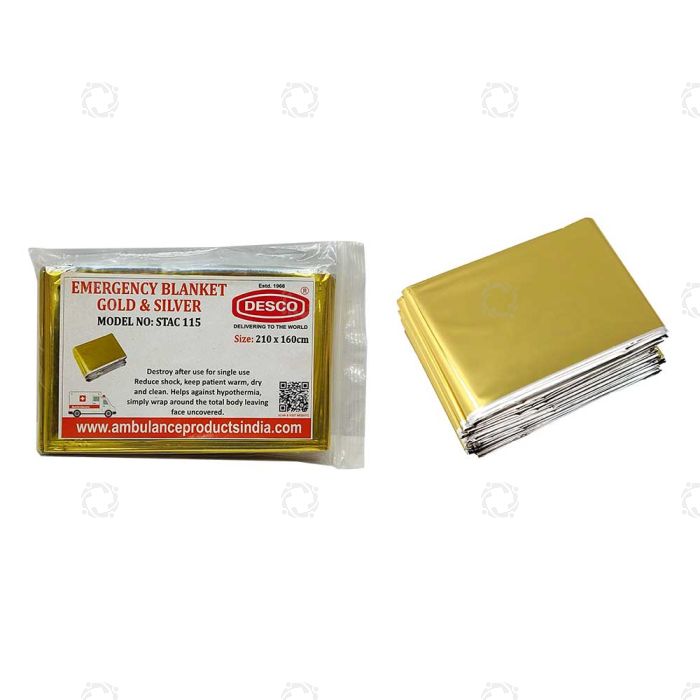 Desco (Stac 115) Emergency Blanket Gold & Silver
