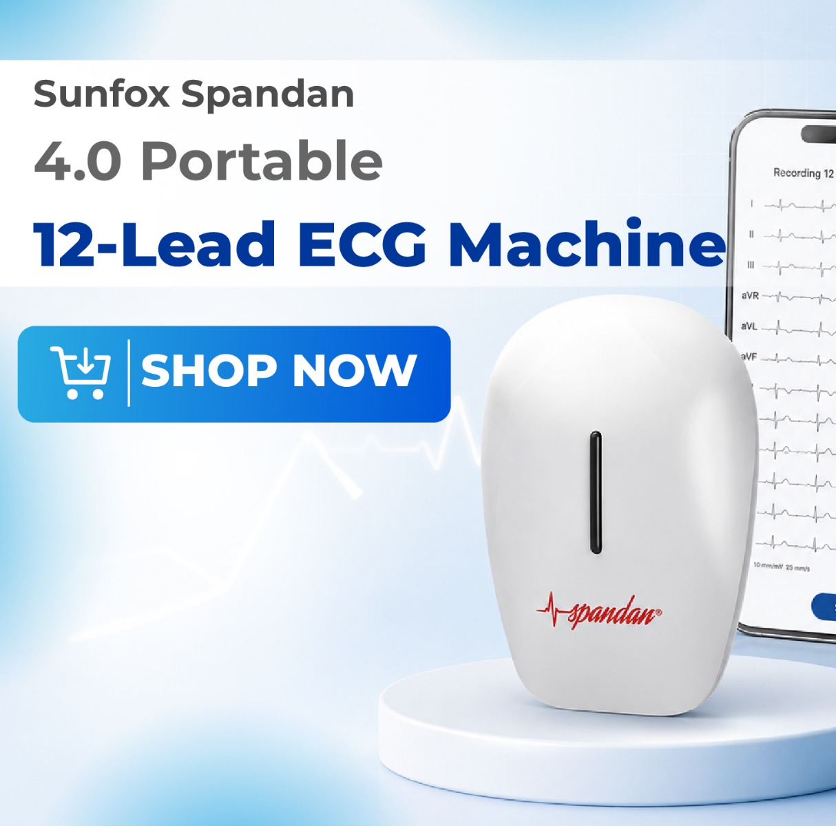 Spandan 4.0 Portable 12-Lead ECG Machine