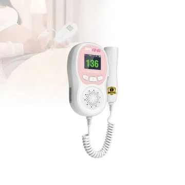 BPL Medical Technologies FD-03 Fetal Doppler Smart Noise Reduction & Heartbeat Detection Machine with in-Built Speaker for Home and Clinic Use - Pink & White