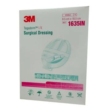 3M Tegaderm (1635) Transparent Film Dressing with Border (Central Line)(8.5cmx10.5cm) - 1's Pack