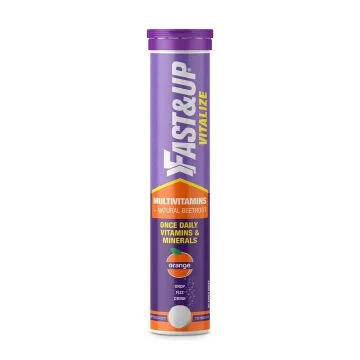 Fast&Up Vitalize Multivitamins + Beetroot Tablets (Orange Flavour) - 20 Effervescent