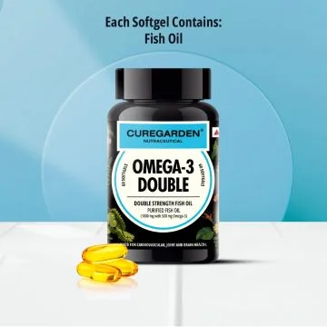 Cure Garden Nutraceutical Omega-3 Double Strength Fish Oil Capsule - Bottle of 30