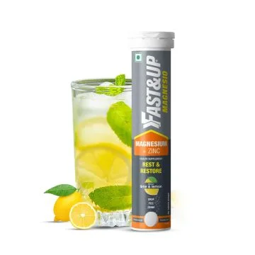 Fast&Up Magnesio Magnesium + Zinc Tablets (Lime & Lemon) - 20 Effervescent