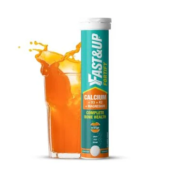 Fast&Up Fortify Calcium + D3 + K2 + Magnesium (Orange) - 20 Effervescent