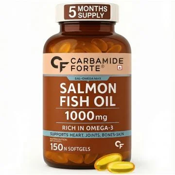 Carbamide Forte Salmon Fish Oil 1000mg Capsules - Bottle of 150