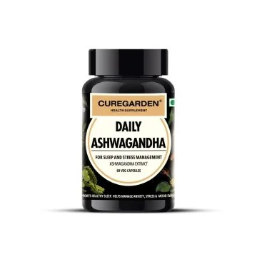 Cure Garden Daily Ashwagandha Capsules - Bottle of 30