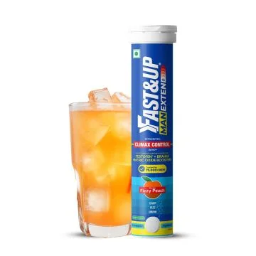Fast&Up Man Extend Delay Climax Tablets (Fizzy Peach) - 20 Effervescent
