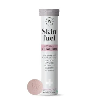 Wellbeing Nutrition Skin Fuel Liposomal Glutathione 90% (Blueberry & Mint Flavour) - 15 Effervescent Tablets