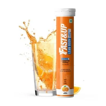Fast&Up L-Carnitine 3000mg Tablets (Orange Flavour) - 10 Effervescent