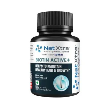 Natxtra Biotin Active Plus Capsules - Bottle of 30 