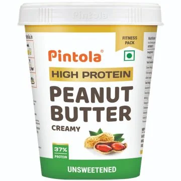 Pintola High Protein Creamy Peanut Butter (Unsweetened) - 1 kg