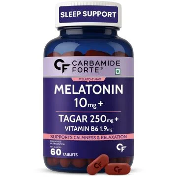 Carbamide Forte Melatonin Supplement With 10mg Tablets - Bottle of 60