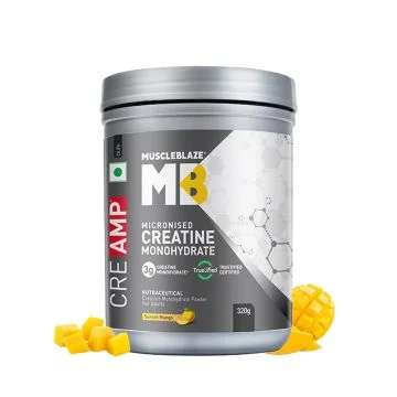 MuscleBlaze Creatine Monohydrate Creamp (Sunset Mango) - 320g