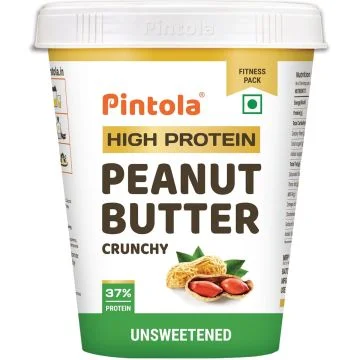 Pintola High Protein Crunchy Peanut Butter (Unsweetened) - 1kg