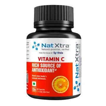 Natxtra Vitamin C Capsules - Bottle of 60 