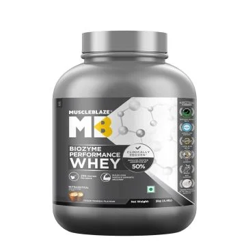 MuscleBlaze Biozyme Performance Whey Protein Powder (Kesar Thandai) - 2kg