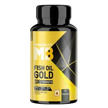 MuscleBlaze Fish Oil Gold Capsules - Bottle of 60