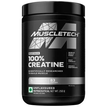MuscleTech Platinum 100% Creatine Powder (Unflavoured) - 250g