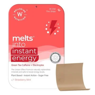 Wellbeing Nutrition Melts Into Instant Energy (Strawberry Mint) - 30 Oral Strips