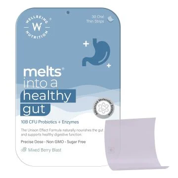 Wellbeing Nutrition Melts Into Healthy Gut (Mixed Berry Blast) - 30 Oral Strips