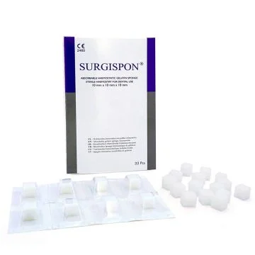 Surgispon Absorbable Gelatin Sponge - Dental Use (10x10x10mm) - 32's box