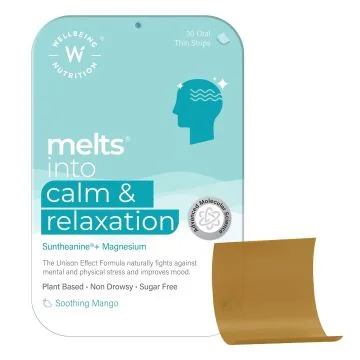 Wellbeing Nutrition Melts Into Calm & Relaxation (Soothing Mango) -  30 Oral Strips