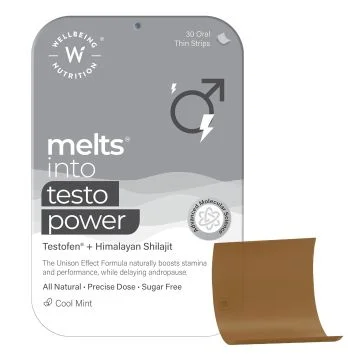 Wellbeing Nutrition Melts Into Testo Power (Cool Mint) - 30 Oral Strips