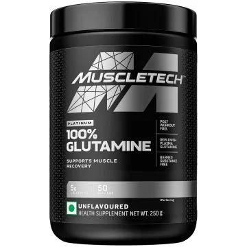 MuscleTech Platinum 100% Glutamine (Unflavoured) - 250g