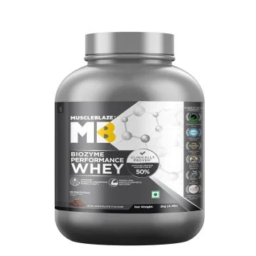 MuscleBlaze Biozyme Performance Whey Protein Powder (Rich Chocolate) - 2kg
