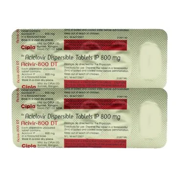 Acivir 800 DT Tablet - Strip of 10