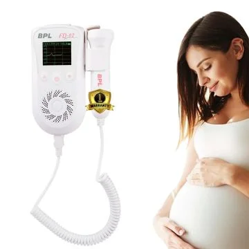 BPL Medical Technologies FD-02 Fetal Doppler Smart Noise Reduction & Heartbeat Detection Machine with in-Built Speaker for Home and Clinic Use - White