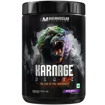 Big Muscles Karnage Black Pre-Workouts (Arctic Blast) - 420g