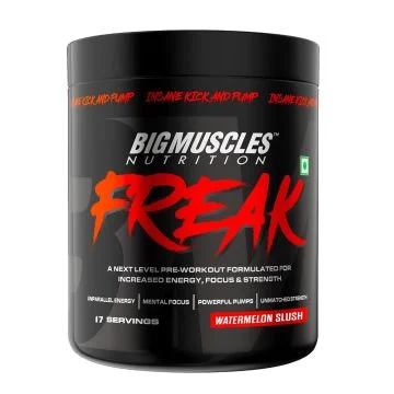 Bigmuscles Nutrition Freak Pre-Workout Powder (Watermelon Slush) - 180g