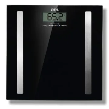 BPL Medical Technologies PWS-01BT BMI Weight Machine for Body Weight, Digital Body Fat Analyzer Machine & Smart Body Composition Scale, 15 Body Composition - Black