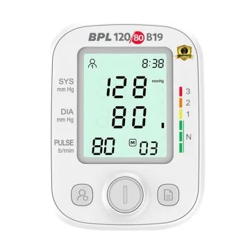 BPL Medical Technologies B19 Digital Blood Pressure Monitor with USB, LCD Display, 3 Years Warranty|BP Apparatus for Home|Hypertension & Managing Heart Health Device - White