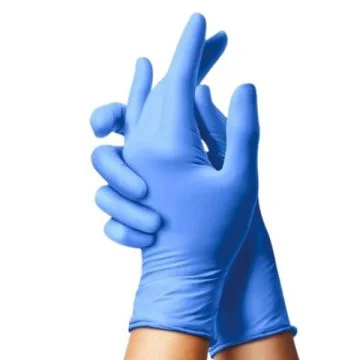 C-Cure Disposable Nitrile Examination Powder Free Hand Gloves (Blue) - Pack of 100