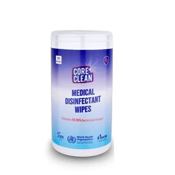 Core Clean (CCP100) Medical Disinfectant Wet Wipes (0.1778 X 0.2032 meter) - 100's Pack