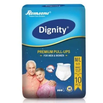 Romsons Dignity Premium Pull Up Adult Diapers, M/L - Pack of 10