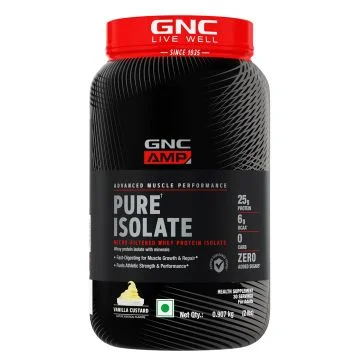 GNC AMP Advanced Muscle Performance Pure Isolate (Vanilla Custard) - 907g