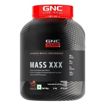 GNC AMP Mass XXX Gainer Protein Powder (Chocolate) -2kg