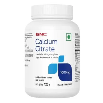 GNC Calcium Citrate 1000mg Tablets - Bottle of 120