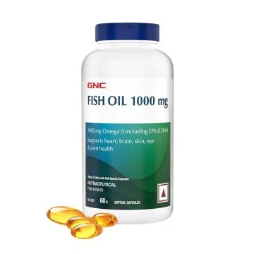 GNC Fish Oil 1000mg Capsules - Bottle of 60