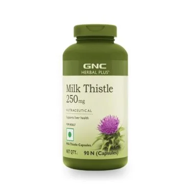 GNC Herbal Plus Milk Thistle Capsules - Bottle of 90