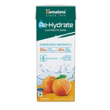 Himalaya Re-Hydrate Electrolyte Drink Orange Flavour - 200 ml