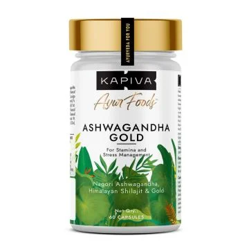 Kapiva Ashwagandha Gold Capsules - Bottle of 60