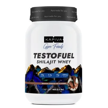 Kapiva Testofuel Shilajit Whey Protein (Belgian Chocolate) - 1kg